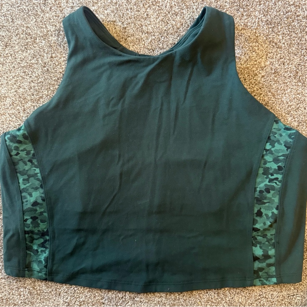 Athleta Dark Green Camo Sports Bra